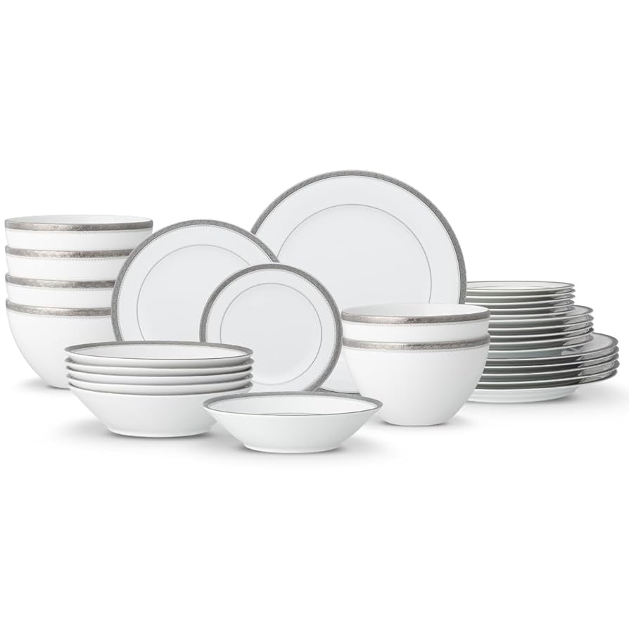 Amazon.com | Noritake Charlotta Platinum 30-Piece Value Set